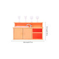 Pikkukuva 3 / 3: 1 Sarja Simuloitu Astianpesukonekaappi Viinikaappi Mallilelu Nuken Talo Tarvikkeet Oranssit 9.6X5.5CM Orange 9.6X5.5CM
