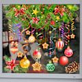 Miniatyrbild 5 av 5: Julklappsstickers för vägg. Dekaler för semesterdekoration för vardagsrum, kök, glasfönster
