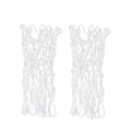 Miniatyrbilde 2 av 2: 2 stk Nattskinnende Lysende Basketbalnett Nylonflettet Standard Profesjonelt Basketbalnett Tungt White 2pcs