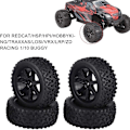 Miniatyrbilde 5 av 5: 4 stk RC Racing Dekk, 1/10 RC Truck Hjul Gummidekk For Zd Racing Buggy Bil (Svart)