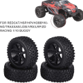 Pikkukuva 5 / 5: 4 kpl RC-kilpa-renkaat, 1/10 RC-kuorma-auton pyörän kumirenkaat Zd Racing Buggy -autolle (musta)