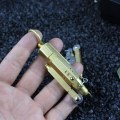 Miniatyrbilde 4 av 5: Håndlaget Sigarett Lighter WWI WWII Kule Retro Vintage Messing/Kobber Gravløper Lighter, Gave til Samling (gull)
