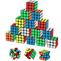 Miniatyrbild 1 av 5: Mini Kuber Partypussel Leksaker 3x3x3 Magisk Hastighetskub med Levande Färger Partypresent Skolmaterial Pusselspel Set om 12