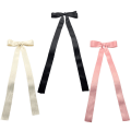 Miniatyrbilde 1 av 4: 3 stk Silke Satin Hårbånd Hårklipp Bånd Tilbehør Hestehale Holder Sklier Metallklipp Fransk Barrette Hårbue for Kvinner Jenter Småbarn Tenåringer K