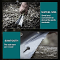 Miniatyrbilde 4 av 5: Hagegraveverktøy, Bærbar Metall Hage Spade Gravemaskin Mini Rustfritt Stål Spade For Jordbruk Camping Hagearbeid (sølv)