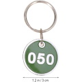 Miniatyrbilde 2 av 2: 1-50 Nøkkelring med tall, nummererte merkelapper, skap, treningsstudio, nøkkelringer, gravert nummer med nøkkelringer, aluminiumsnummerert merkelapp, grønn Green