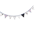 Miniatyrbillede 4 af 5: Festons Triangel Flag Stof Banner String Vimpler Flag Fødselsdag Dekoration (blå)(t-0-g)