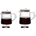 Miniatyrbillede 2 af 5: RYI_Glaskande til kaffe med låg, isoleret glaskande, transparent isoleret kaffekande til juice, te, kaffe og vand (500 ml) Transparent 500 ml