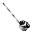 Miniatyrbillede 4 af 4: Multifunktionel Langskaftet Øse i Rustfrit Stål Havevandingsske Køkken Vandskuffe Sølv 35*16 Silver 35*16cm