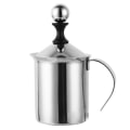Miniatyrbilde 1 av 2: 800ml Dobbel Mesh Manuell Melkeskummer Håndpumpe Melkeskummer Håndholdt Melkeskumming Kanne For Cappuccions Kaffe