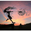Miniatyrbillede 2 af 2: Dansende Fe Dandelion Statue Ornament Stakes Dandelion G Dandelion G