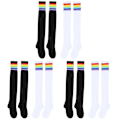 Miniatyrbillede 1 af 2: 6 Par Varme Lange Strømper Brugbare Høje Lårstrømper Behagelige Åndbare Strømper 6 par 67X10X1CM 6 pairs 67X10X1CM