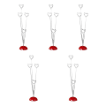 Miniatyrbilde 2 av 2: 3 stk Hjerteformet Bildehenger Notat Memo Klipp Tre (sølv+rød) 5 stk 5pcs
