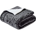 Miniatyrbillede 1 af 5: 70x100cm Mørkegrå Tæppe Dobbeltsidet Tæpper, Hyggelige Tæpper, Tykt Varmt Sofa Tæppe Blødt Fleece Tæppe Til Sofa Kast Eller Stue