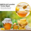 Miniatyrbilde 4 av 5: 100 Pakk med Mini 3 Tommer Trehonning-Dyppespisser, Individuelt Innpakket, Servering for Honningkrukke, Dispensering av Drypphonning, Bryllupsfestgaver