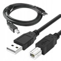 Miniatyrbillede 1 af 5: Printer USB-kabel 3 meter Printkabel 2.0 Sort A/B Ren Kobber Kvadrat Port Printer Datakabel//5