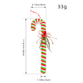 Miniatyrbilde 3 av 5: Sett med 2 Candy Cane-kuler og godteri med røde og hvite striper på pinner, juletrepynt, krans, julepynt