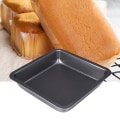 Miniatyrbillede 3 af 4: 2 stk. Kvadratisk Kageform i Kulstofstål, Bagningspande, Non-stick Toastbrød, Pizza Bagningspande (Guld)