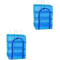 Miniatyrbilde 2 av 2: 3 stk Utendørs Matnett Foldbar Tørkenett Hengende Mesh Tørker Kvadratisk Hengende Mesh Tørker For Reker 2pcs 66X40X40cm