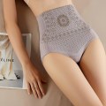 Miniatyrbild 2 av 2: Kvinnors Högmidjade Byxlyftande Tummy Control Shapewear Underkläder Andningsbara ShapewearLGrey Purple L Grey Purple