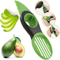 Miniatyrbillede 5 af 5: Avocado Hakker Multifunktionel Frugtskærer Skræller Kernefjerner 3-i-1 Avocado Skærer Værktøj Til Frugt Kiwi Mango Køkkenværktøj (2 stk)