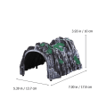 Miniatyrbilde 3 av 3: 3 stk Gutter Leke Simulering Hule Hule Leke Hule Modell Tretog Tunnel Tunnel Miniatyr Grå 17.8x13.7cm Grey 17.8x13.7cm