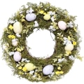 Miniatyrbilde 1 av 5: Påskekrans 36cm Påskeeggekrans For Inngangsdør Vårkrans Med Blandede Kvist Og Pastell Egg For Påskeferie Hjem Veggdekor