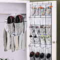 Miniatyrbillede 3 af 5: Over The Door Sko Organizer 24 Store Mesh Lommer, Hvid