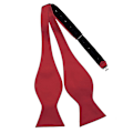 Miniatyrbilde 1 av 5: Håndknyttede slips i solid farge for menn, i polyester silke, for smoking og bryllup - Gourd-form, vinrød Wine red