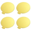 Miniatyrbilde 2 av 4: Mini Rund Gullpapp Kartongbunn, Moussekakeplate, 200 Stykker Kakepappplate Rund Kartong