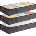 Miniatyrbild 1 av 5: Under Bed Storage Container 3-Pack, Large Capacity Bags for Blanket Storage, Reinforced Handle, Organize and Store Clothes_ry