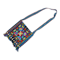 Miniatyrbild 2 av 2: Kreativ Kulturell Axelväska Broderad Blå Kamelia Väska Present Kvastar Pärl Design Crossbody Väska3 33*29cm