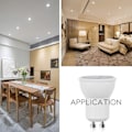 Miniatyrbild 3 av 5: 10-pack LED GU10-lampor, GU10 LED-lampor, 7 W kallvit (motsvarar 50 W halogen), energibesparande lampa, 600 lm ljusflöde, 120° spridningsvinkel, ej dimbar._ryy