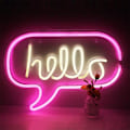 Miniatyrbillede 1 af 4: Hello Neon Skilt til Vægskilt, Strømført via USB, Dæmpbar LED Neon Skilt til Hjemvæg, Butik, Vindue