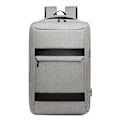 Miniatyrbild 1 av 5: Laptopryggsäck, Vattentät College Ryggsäck Flygplansgodkänd Affärsarbetsväska med USB-laddningsport Passar (Grå)
