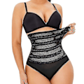 Miniatyrbilde 1 av 4: Shapewear-truse for kvinner, høy midje, kroppsformer, magekontroll, svart S black