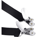 Miniatyrbillede 2 af 5: 4 Styk Justerbare Elastiske Sengelinnedklemmer Trekant, Justerbar Sengelinnedklemme Rem Justerbar Sengelinnedholder Til Sengelinned, Sofa Og Mere 4stk Sort