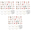 Pikkukuva 3 / 3: 3 Sarjaa / 145 kpl DIY-rannekorujen tarvikkeita Joululahjoihin Seosriipus DIY:lle 3 Sarjaa 7X7CM 3 Sets 7X7CM