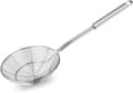 Hålslev, 304 Trådsil i rostfritt stål, tål maskindisk, för stekning av pasta, grönsaker och potatis, silver