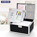 Miniatyrbillede 4 af 5: Kombinationsskab - 9*.8 X 6.7 X 7.5 Tommer Sikkerhedsskabe Til Penge, Dokumenter & Medicin - Sort