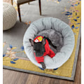 Miniatyrbillede 3 af 5: Katte- og Hundehule Net Rød Æggekage Dyrehule Krystal Super Blød Vintervarm Indendørs Dyreseng, Grå M
