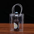 Miniatyrbillede 3 af 3: Transparent Plastik PVC Isvinpose Bærbar Totepose Gavepose Fødselsdagsfest Dekoration Bryllup Gave Lodret Stil Transparent 15x7x20cm Transparent 15x7x20cm