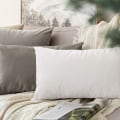 Miniatyrbilde 4 av 5: Sett med 2 fløyels putetrekk Dekorative sofa putetrekk Supermyk myk komfortabel dekorasjon Hjem Stue Soverom For sofa 40x80cm Grå