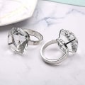 Miniatyrbillede 2 af 5: Servietringe, stor diamant servietring krystal rhinestones gnistrende bling enorme servietholdere