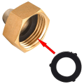 Miniatyrbillede 4 af 4: Have, 3/4 tommer hun GHT til 1/4 tommer vandingsslange, messinghaneforbindelse, med ekstra 8 pakninger