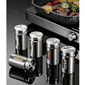 Miniatyrbild 3 av 5: 2 st Kryddburkar Rostfritt Stål Kryddorganisatör Med Svängbart Lock Justerbar Hällfördelare Bbq Kryddförvaringsbehållare Kryddburkar