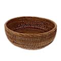 Miniatyrbillede 1 af 3: 1 stk Hjemme Rattan Kurv Opbevaringskurv Frugt Brødkurv Opbevaringsbeholder Orange 23X23X9CM Orange 23X23X9CM