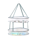 Miniatyrbilde 1 av 3: Foldbar Tøystativ Genser Tørkestativ Foldbar Tørkestativ Genser Henge Tørker Mesh Klær Han Grey 51*39cm