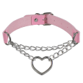 Pikkukuva 3 / 5: Punk Goth Sydän Sormus Choker Vintage Kaulakoru Ketjulla Naisille Korut (3kpl)