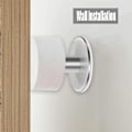 Miniatyrbillede 4 af 5: Badeværelsesdør Lydløs Dør Touch Punch Hul-fri Dobbeltformål Dør Suge Dør Modstand (2 stk, Hvid)